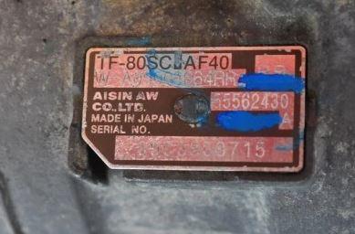 Opel Insignia A 2008-2017 combi 2.0 CDTi diesel MT 118 kW 2011  Prevodovka automatická 55562430A