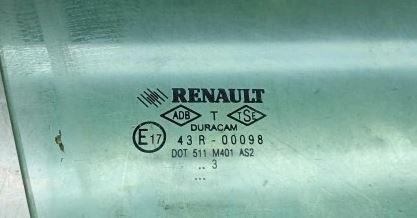 Renault Clio II 1998-2012 hatchback 1.5 DCI diesel MT 48 kW 2003  Sklo predných pravých dverí