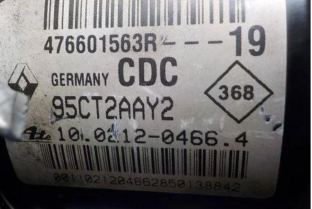 Renault Scenic II 2003-2009 hatchback 1.5 DCI diesel MT 74 kW 2005  Pumpa ABS 476601563R 10.0212-0466.4