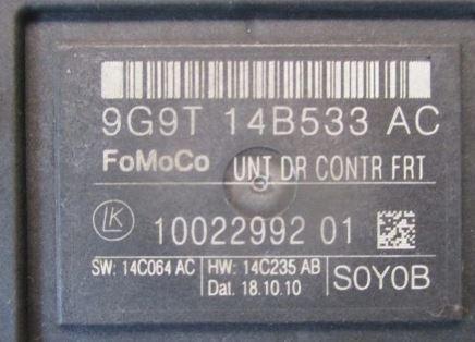 Ford S-max hatchback 2.0 TDCI diesel MT 103 kW 2011  Riadiaca jednotka dverí 9G9T14B533AC