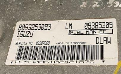Opel Frontera B 1998-2004 suv 2.2 DTI diesel 85 kW 1999  Riadiaca jednotka motora 09385309 09387669