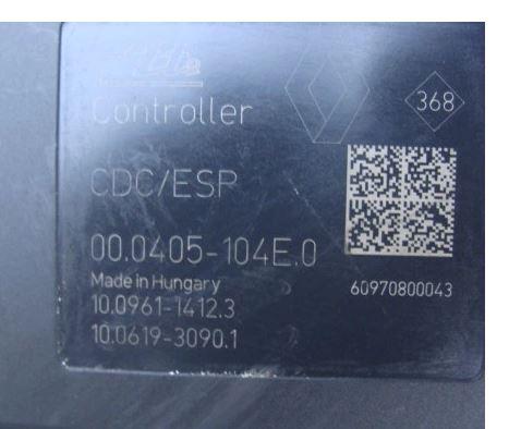 Renault Megane III 2008-2016 hatchback 1.5 DCI diesel MT 81 kW 2010  Pumpa ABS 476606264R 00.0405-104E.0