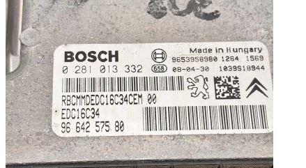 Peugeot 308 I 2007-2013 hatchback 1.6 HDI diesel MT 66.2 kW 2009  Riadiaca jednotka motora (štartovací komplet) 9664257580 9663798180