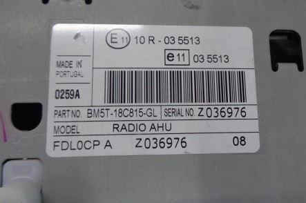 Ford Focus Mk3 2010-2018 sedan 2.0 16v petrol 121 kW 2014  Rádio BM5T-18C815-GL