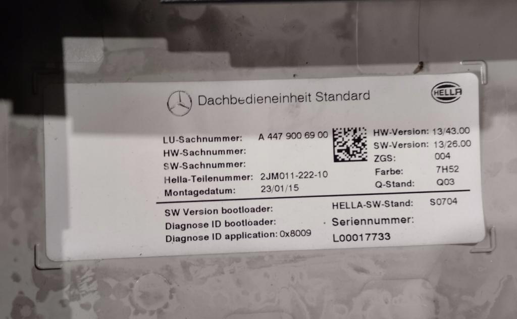 Mercedes Vito W447 2014- Osvetlenie interiéru A4479006900