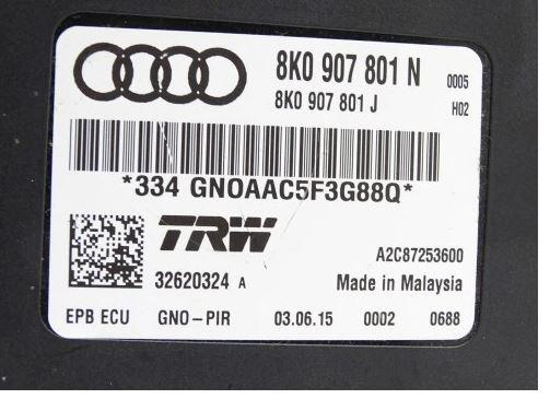 Audi Q5 2008-2016 hatchback 2.0 TFSI petrol AT 165 kW 2014  Modul ručnej (parkovacej) brzdy 8K0907801N