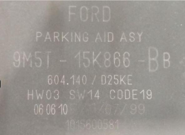 Ford Kuga Mk1 2008-2013 hatchback 2.0 TDCI diesel G6DG D4204 MT 100 kW 2008  Modul parkovacích senzorov 9M5T-15K866-BB