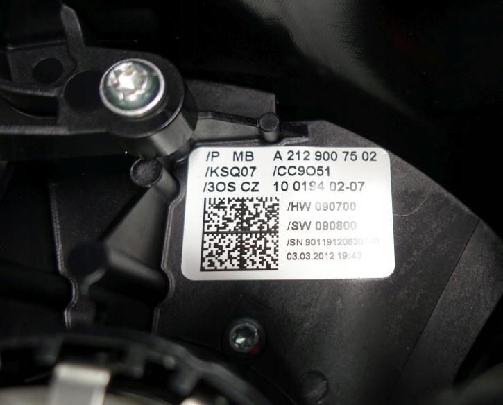 Mercedes C W204 2007-2014 Prepínacie páčky pod volantom A2129007502