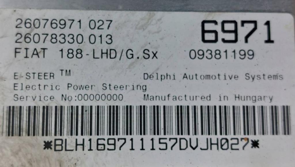 Fiat Punto II 1999-2010 hatchback 1.2 8v petrol MT 44 kW 2003  Riadenie 26087456 26073819 26076971