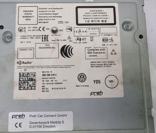 Volkswagen Golf VII 2012-2020 hatchback 1.6 TDI diesel MT 77 kW 2012  CD menič 3Q0035819C