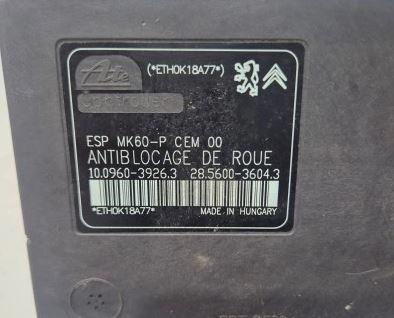 Citroen DS3 2010-2016 hatchback 1.6 16v petrol MT 88 kW 2011  Pumpa ABS 9674415980 10.0206-0423.4 10.0960-3926.3