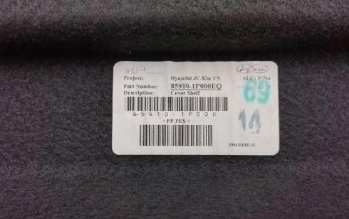 Hyundai I20 I 2008-2014 hatchback 1.2 16v petrol MT 62.5 kW 2014  Pláto kufra 85910-1P000