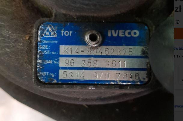 Fiat Ducato II 1994-2006 2.5 TD diesel 85 kW 1997  Turbodúchadlo K1499462375 963583611