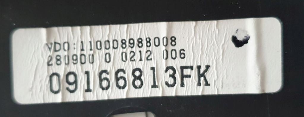 Opel Corsa C 2000-2006 hatchback 1.0 12v petrol MT 43 kW 2003  Prístrojová doska 09166813FK