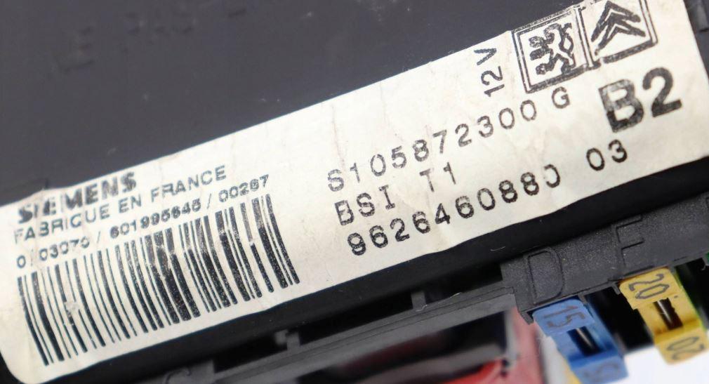 Peugeot 206 hatchback 1.9 D diesel MT 51 kW 1998  Modul BSI 9626460880 S105872300G