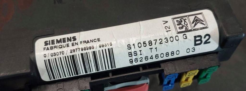 Peugeot 206 hatchback 1.6 16v petrol MT 80 kW 2001 Modul BSI 9626460880