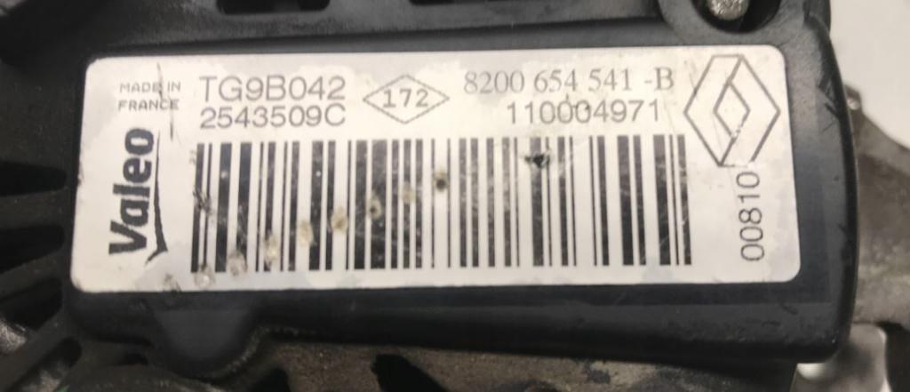 Renault Clio III 2005-2012 hatchback 1.2 16v petrol MT 55 kW 2006  Alternátor 8200654541B