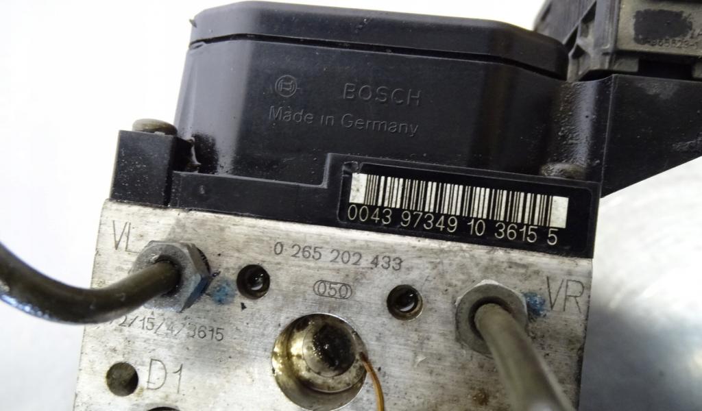 Mercedes A W168 1997-2004 hatchback 1.4 petrol MT 60 kW 1998  Pumpa ABS A0034317412 265202433