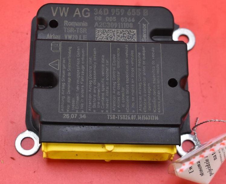 Skoda Rapid 2012-2019 hatchback 1.6 TDI diesel MT 66 kW 2014  Riadiaca jednotka airbagu 34D959655B