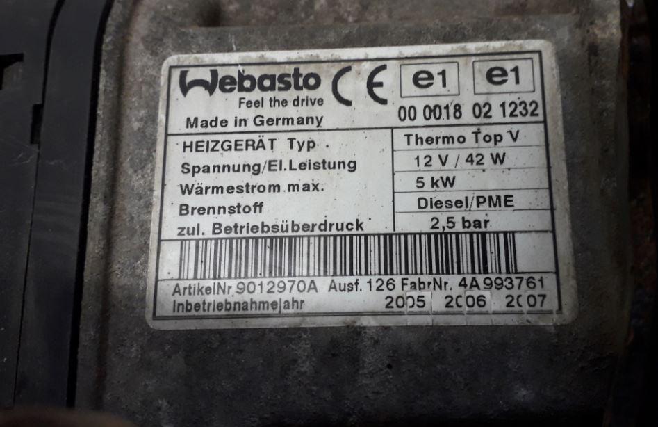 Volkswagen Touran I 2003-2015 hatchback 1.9 TDI diesel 66 kW 2006  Webasto (nezávislé kúrenie) 1K0815065AD