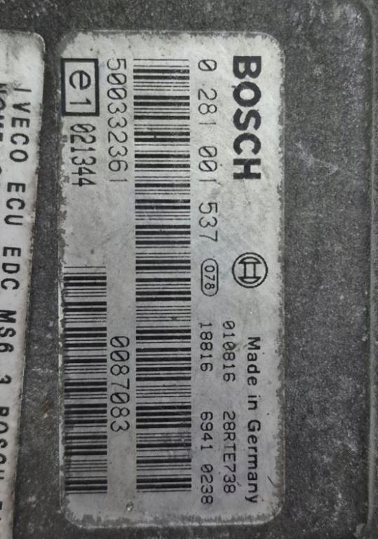 Iveco Daily III 1999-2006 2.8 TD diesel 78 kW 2000  Riadiaca jednotka motora 0281001537 500332361