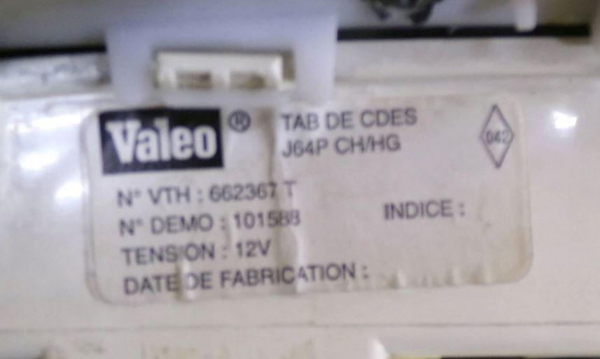 Renault Scenic I 1996-2003 hatchback 1.4 16v petrol MT 70 kW 2001  Panel kúrenia/klimatizácie 662367T NR863