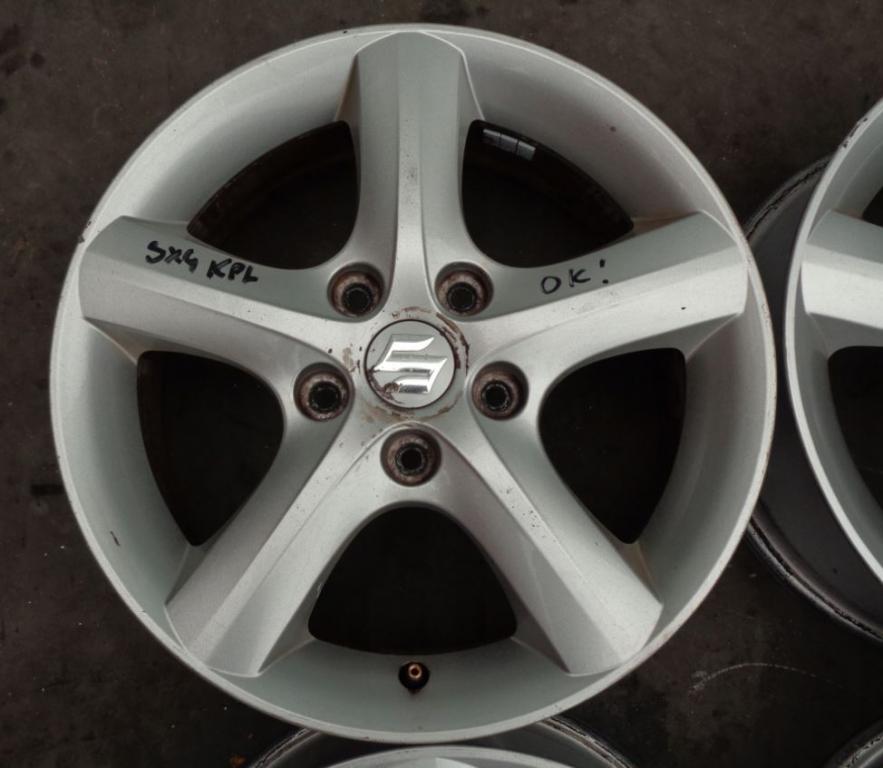 Suzuki SX4 I 2006-2014 hatchback 1.9 DDIS diesel MT 88 kW 2008  Hliníkový disk 4 kusy 16X6 J50