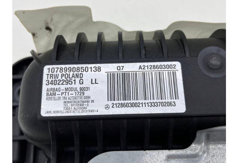 Mercedes E W212 2009-2016 sedan 2.2 CDI diesel MT 150 kW 2009  Airbag spolujazdca A2128603002