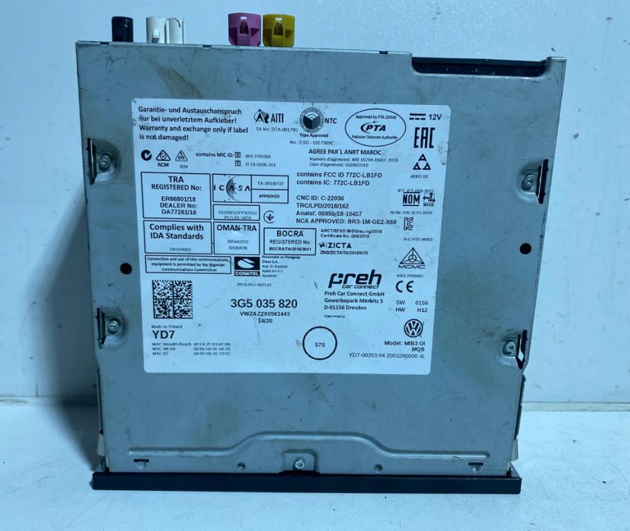 Volkswagen Passat B8 2014- CD menič 3G5035820