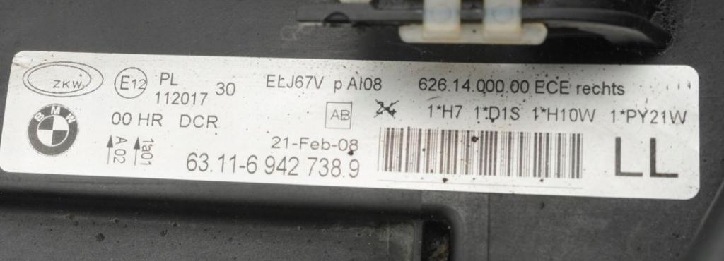 BMW 3 E90 2005-2013 sedan 2.0 diesel MT 120 kW 2006  Svetlo predné pravé 6942738