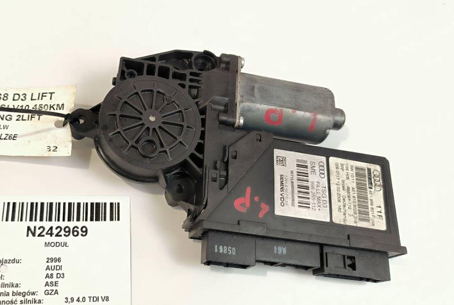 Audi A8 D3 2002-2009 sedan 6.0 W12 petrol AT 331 kW 2005  Motorček okien predný ľavý 4E1959801F