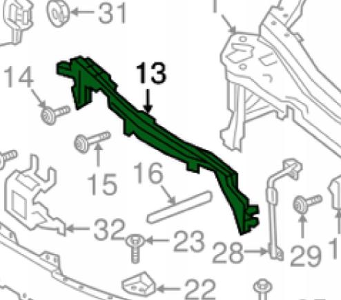 Mercedes E W213 2016- sedan Výstuha predná A2136201701