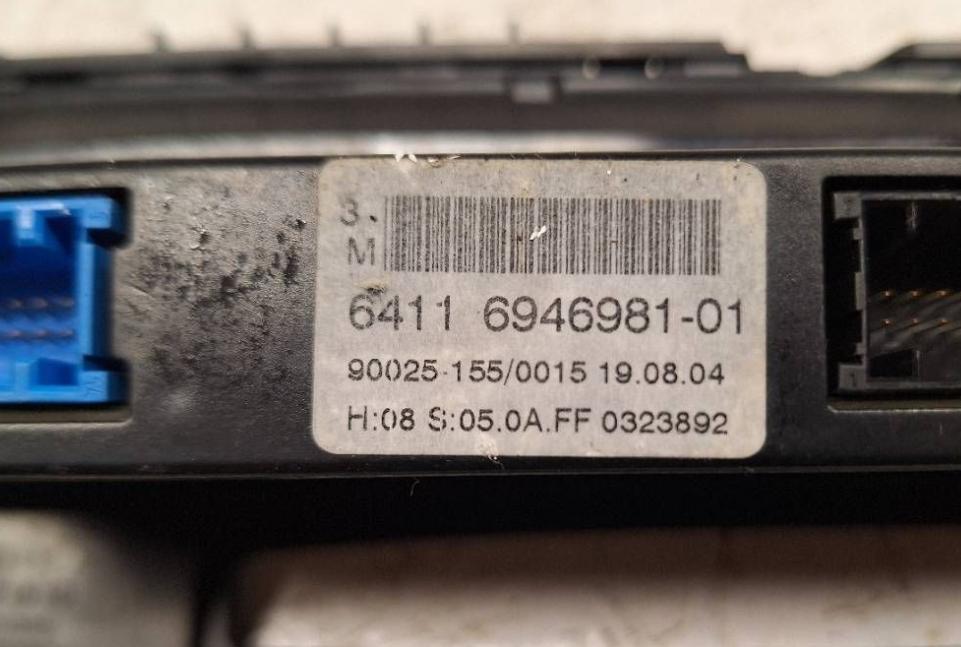BMW 5 E60 2003-2010 combi Panel kúrenia/klimatizácie 6946981