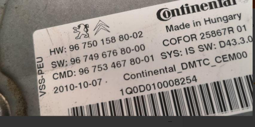 Citroen C5 II 2008-2017 combi 1.6 HDI diesel AT 84 kW 2012  Riadiaca jednotka xenónu 9675015880