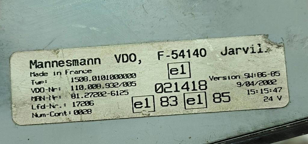 MAN TGA 2000-   Prístrojová doska  85017053