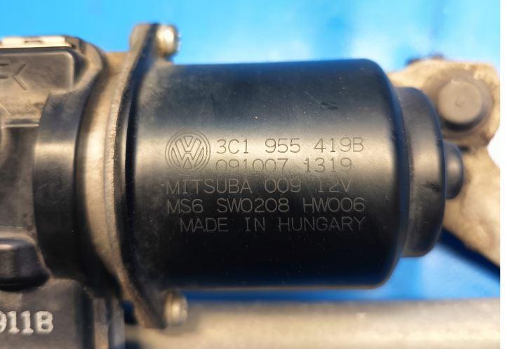 Volkswagen Passat B6 2005-2010 sedan 1.9 TDI diesel MT 77 kW 2006  Mechanizmus stieračov predný 3C1955419B