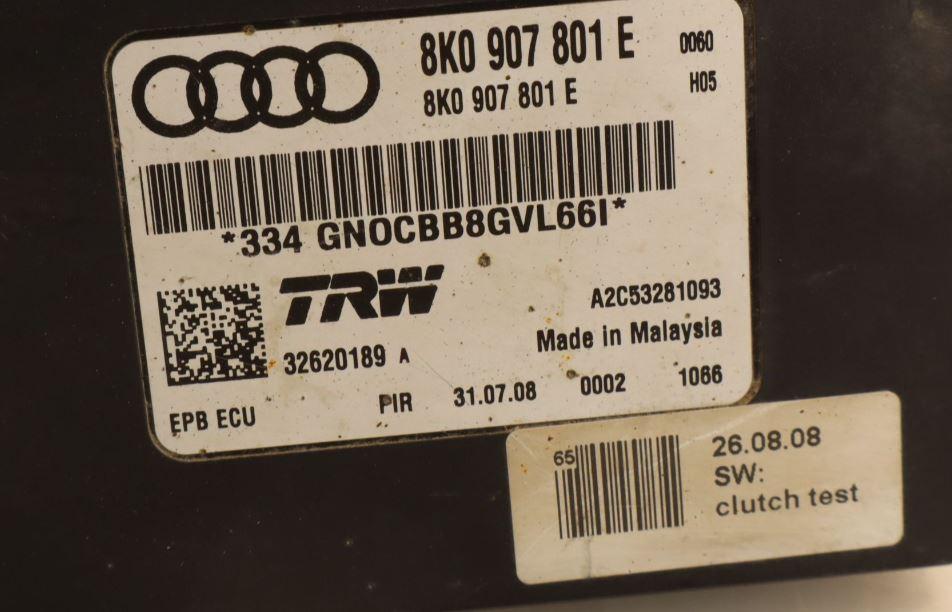 Audi A4 B8 2007-2015 combi 1.8 TFSI petrol MT 88 kW 2009  Modul ručnej (parkovacej) brzdy 8K0907801E