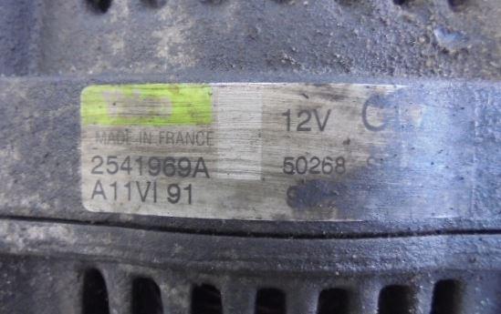 Peugeot 206 hatchback 1.9 D diesel MT 51 kW 2002  Alternátor 9623727180 2541969A