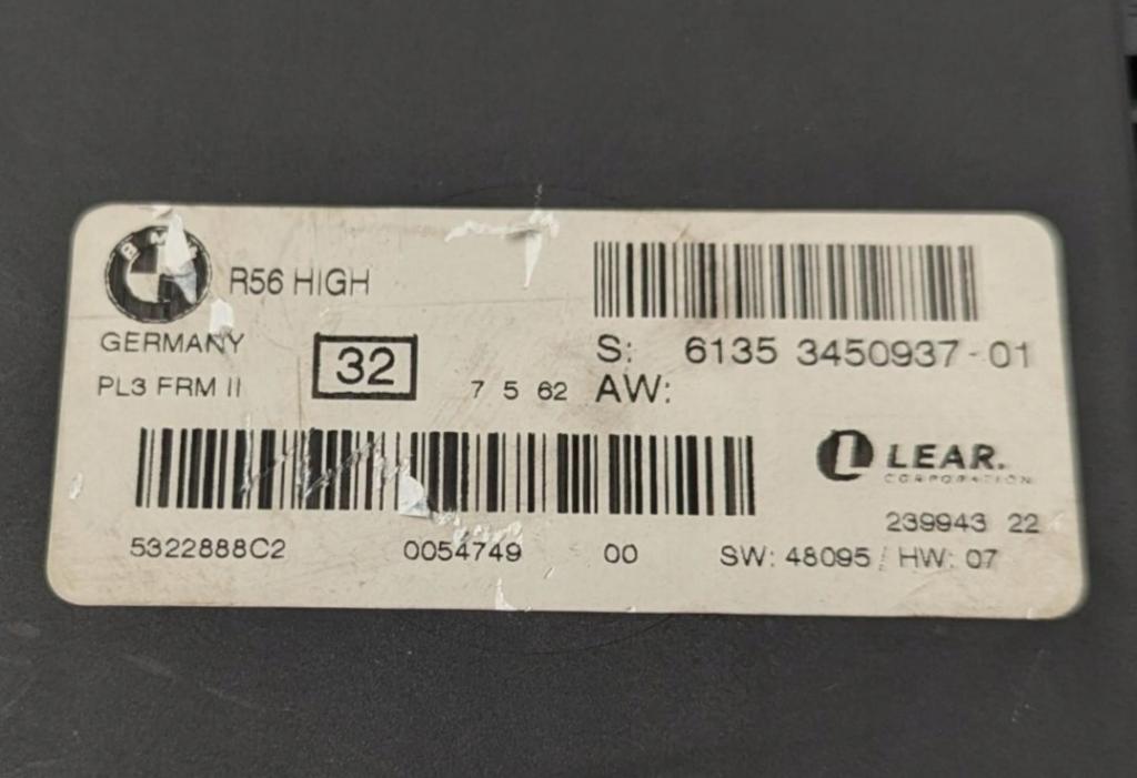 Mini Cooper One II R56 2006-2013 1.4 85 kW 2007  Riadiaca jednotka svetiel 3450937