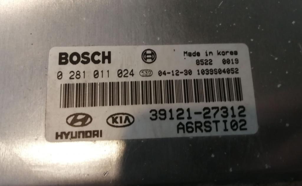 Kia Carens II 2002-2006 hatchback 2.0 CRDI diesel MT 83 kW 2006  Riadiaca jednotka motora 3912127312 0281011024