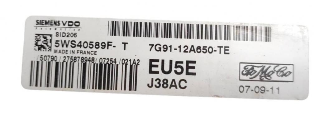 Ford S-max hatchback 1.8 TDCI diesel MT 92 kW 2006  Riadiaca jednotka motora 7G9112A650TE J38AC 5WS40589FT