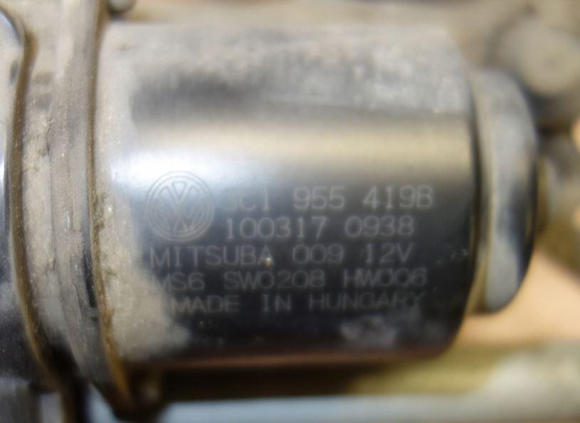 Volkswagen Passat B6 2005-2010 sedan 1.9 TDI diesel MT 77 kW 2006  Mechanizmus stieračov predný 3C1955419B 3C1955023G