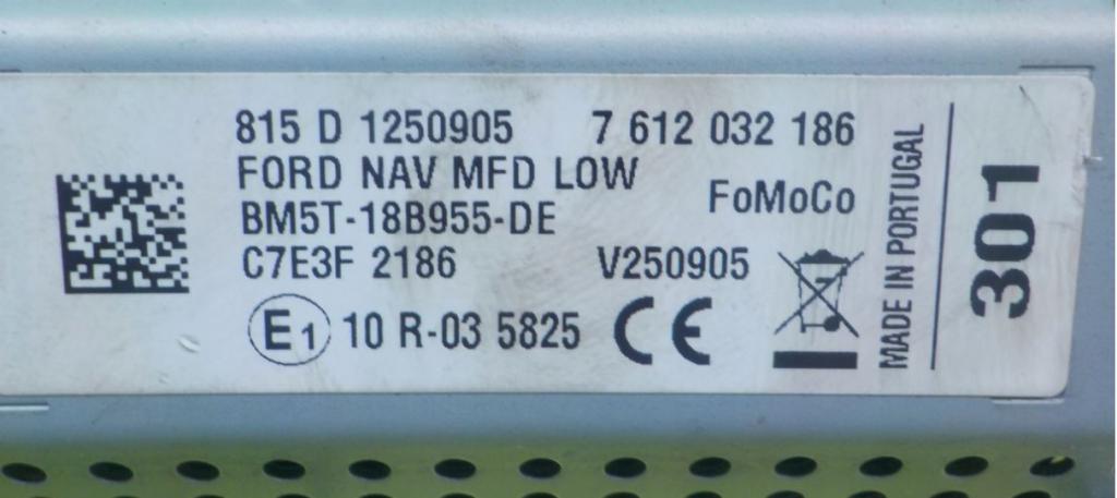 Ford Transit Custom 2006-2013 hatchback 2.2 TDCI diesel MT 103 kW 2012  Displej BM5T18B955DE