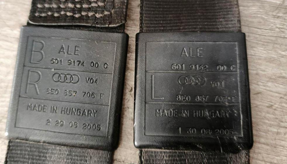 Audi A4 B7 2004-2008 combi 1.8 T petrol ADR MT 120 kW 2007  Bezpečnostný pás pravy + lavy 8E0857706F 8E0857705F