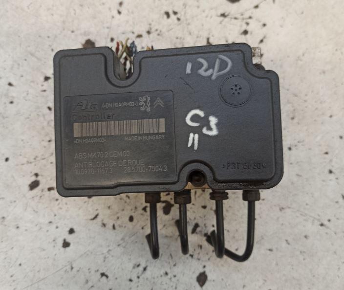 Citroen C3 II 2009-2016 hatchback 1.4 16v petrol MT 70 kW 2010  Pumpa ABS 100970-11673 9666392580