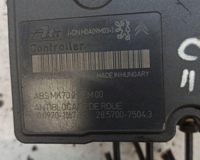 Citroen C3 II 2009-2016 hatchback 1.4 16v petrol MT 70 kW 2010  Pumpa ABS 100970-11673 9666392580