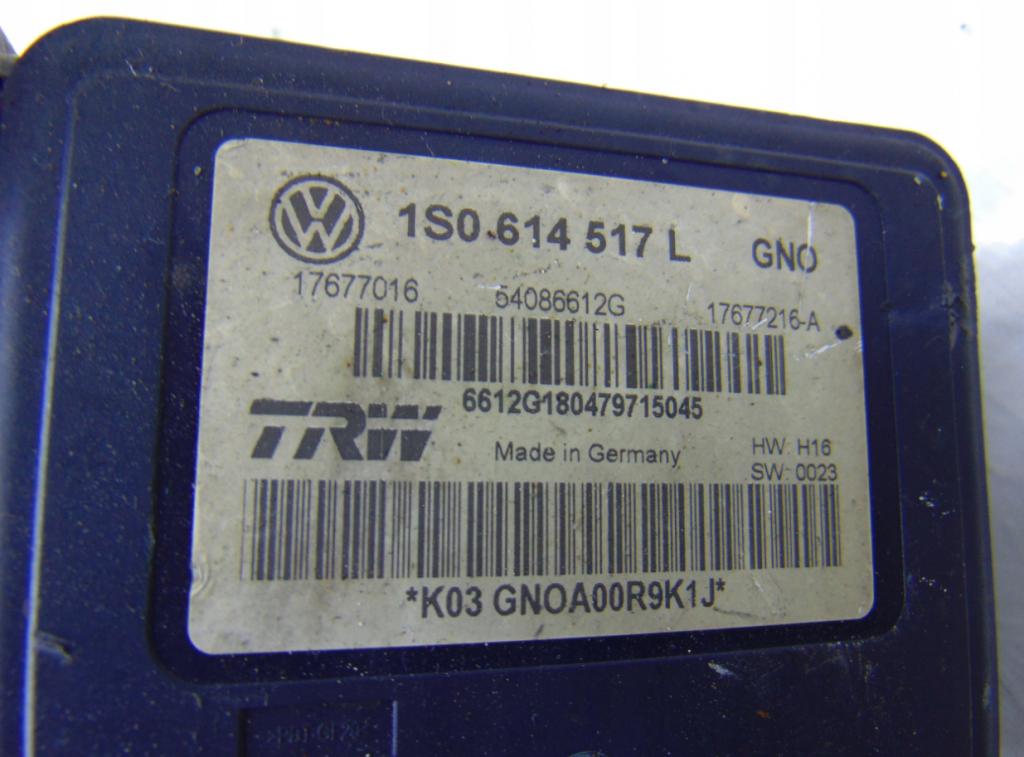 Skoda Rapid 2012-2019 hatchback 1.2 TSI petrol MT 55 kW Pumpa ABS 1S0614517L