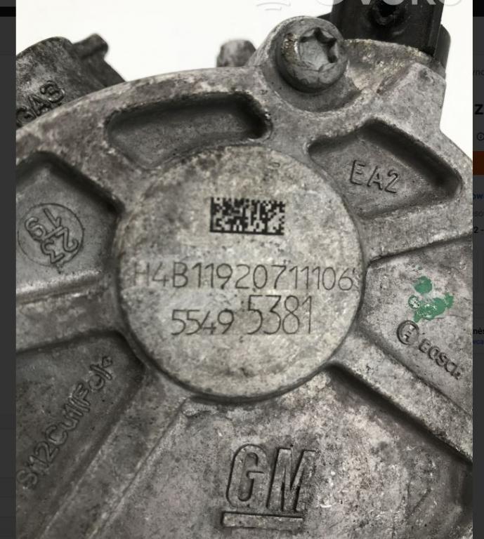 Opel Astra V 2015- hatchback 1.2 81kw   Vákuová pumpa 55495381