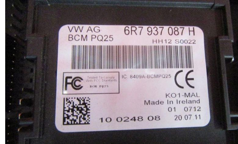 Volkswagen Amarok 2010-2020 hatchback 2.0 TDI diesel MT 120 kW 2011  Modul komfortu 6R7937087H