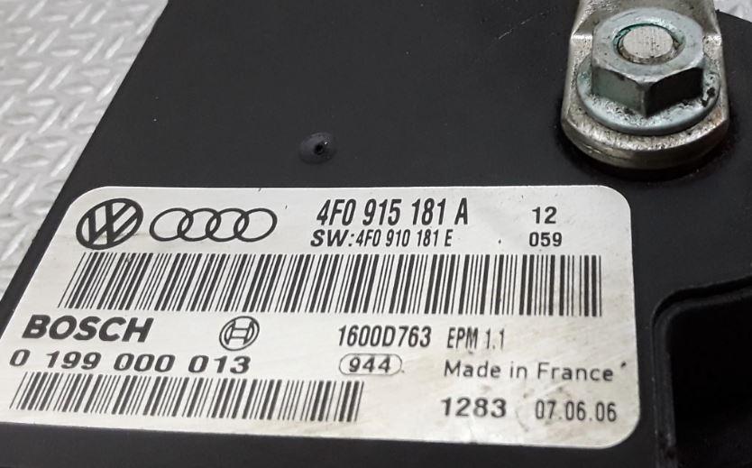 Audi A6 C6 2004-2011 sedan 2.0 TDI diesel MT 103 kW 2004  Riadiaca jednotka akumulatora 4F0915181A 0199000013